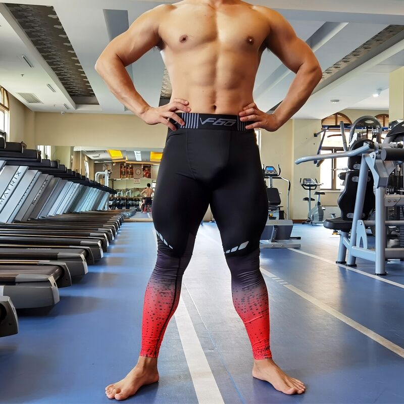 Mens Gym Compression Leggings Sport Training Pants Men Running Tights Trousers Men Sportswear Dry Fit Jogging Pants